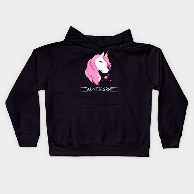 Aunticorn Aunt Unicorn Kids Hoodie by Imutobi